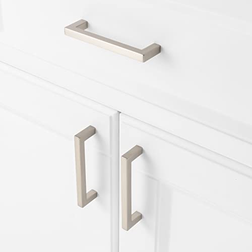 KOOFIZO 10 Pack 3-3/4 in Brushed Nickel Cabinet Pulls, Drawer Handles 1816 - color: Brushed Nickel, size: 3-3/4" CC - 10Pcs, style: Modern