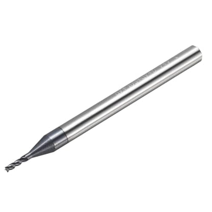 1.4mm Carbide End Mill, 4.2mm Cut L, 50mm L, 4mm Shank, Black - color: Black, size: 1.4mm Dia,4.2mm CL,50mm L,4mm Shank