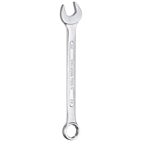 HARFINGTON Metric Combination Wrench, 22mm Open End & 15-Degree Offset - size: 22mm