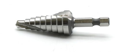 TEMO M35 Cobalt Spiral Step Drill Unibit Bit 1/4-3/4" 9 Size 1/4" Hex Shank - size: 1/4" - 3/4", style: Spiral