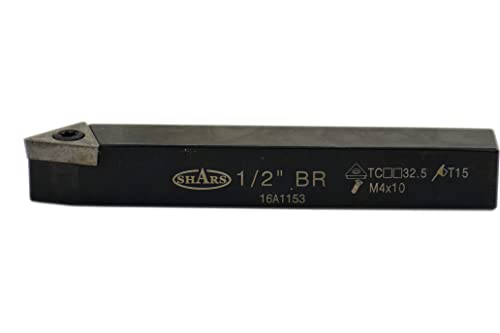 Shars (5 Pcs) 1/2" Indexable Carbide Turning Tool Set 404-1041 P] - size: 1/2" 404-1041
