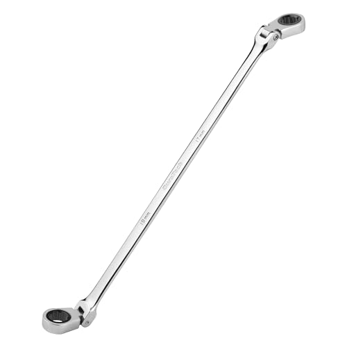 DURATECH 17mm x 19mm Extra Long Flex-Head Ratcheting Wrench, Metric - size: 17*19mm