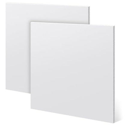 Sasylvia Hdpe Sheet, Hdpe Plastic Sheet Flexible High Density Polyethylene Cutting Board Solid Plastic Block for DIY Project Machining Home(1/2" X 4'' X 4'',White,2 Pcs)