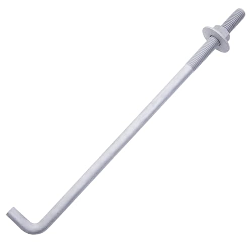 1/2" x 18" Concrete Anchor Bolts (10 Pack) L Shaped, Hot-Dip Galvanized - size: 1/2"x18" (10 PCS)