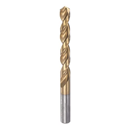 HARFINGTON Twist Drill Bit 12.7mm Titanium Coated (HSS-E) M42 High Speed Steel 8% Cobalt Straight Shank for Stainless Steel Aluminum Alloy Metal - size: 12.7mm