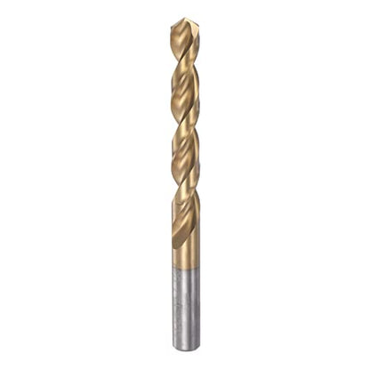 HARFINGTON Twist Drill Bit 12.7mm Titanium Coated (HSS-E) M42 High Speed Steel 8% Cobalt Straight Shank for Stainless Steel Aluminum Alloy Metal - size: 12.7mm