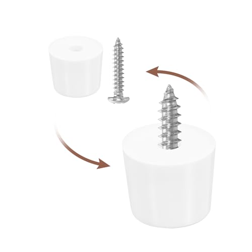 uxcell 8Pcs Rubber Bumper Feet, 0.59" H x0.75 W Round Pads with Stainless Steel Washer and Screws for Furniture, Appliances, Electronics - size: 0.59" H x0.75" W