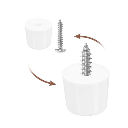 uxcell 8Pcs Rubber Bumper Feet, 0.59" H x0.75 W Round Pads with Stainless Steel Washer and Screws for Furniture, Appliances, Electronics - size: 0.59" H x0.75" W