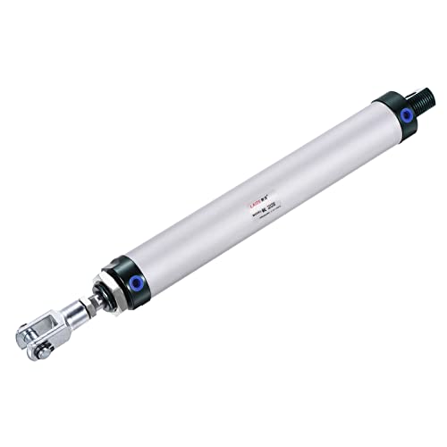 MECCANIXITY Pneumatic Air Cylinder Double Action MAL32X200 32mm Bore 200mm Stroke with Y Connector and 4Pcs Quick Fitting Set - size: 32X200 mm