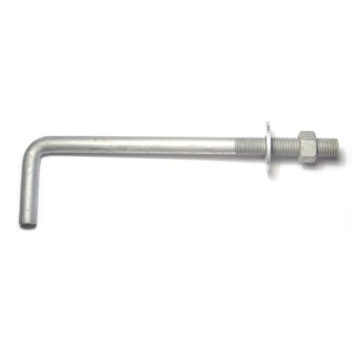 Hard to Find Fastener Hot Dip Galvanized Anchor Bolts, Sturdy Steel Anchors for Concrete, Cement, Asphalt in Construction, 3/4-10 x 12", Pack of 10 - size: 3/4-10 x 12"