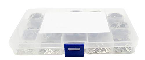330Pcs 15-Size Metric 304 Stainless Steel External Circlip Snap Retaining Clip Ring Assortment Kit - 4mm to 28mm