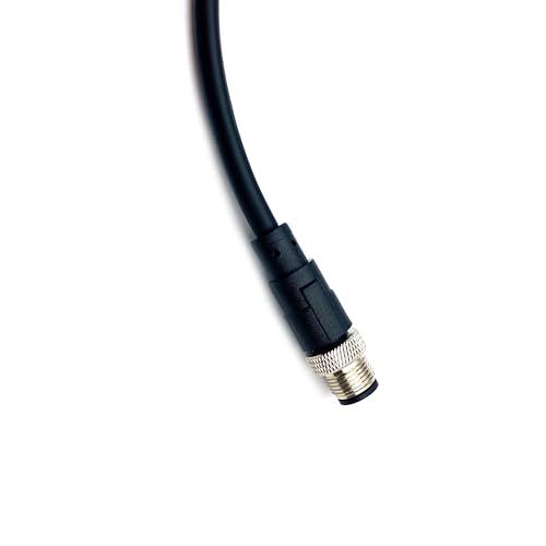 M12 12 Pin Male Connector Cable, A Code Straight Molding Cable Male Aviation Sensor Electrical PVC Cable Industrial Molded Cable AWG26（0.5Meter） - size: 1.64ft