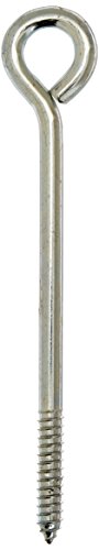 National Hardware N220-715 2150BC Lag Screw Eye in Zinc plated 3/8" x 8"