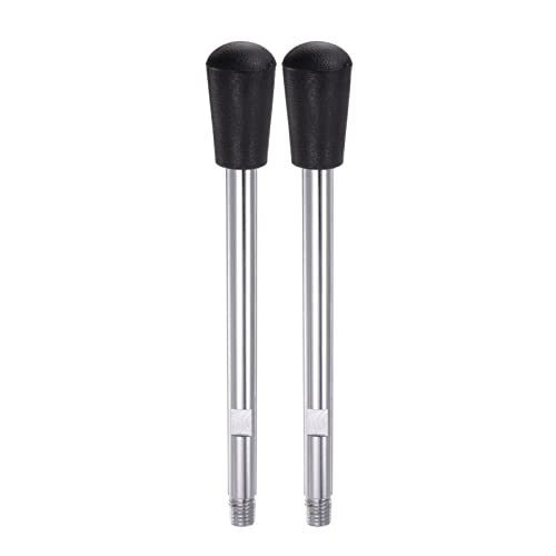 HARFINGTON 2pcs Clamping Handles M12 Thread 210mm (8.3") Length Chrome Plated Revolving Crank Handle Grip Handwheel Screw Stem for Lathe Machine - size: M12 x 210mm