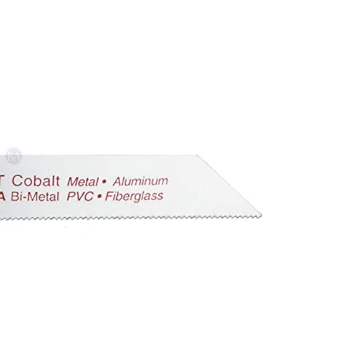 Benchmark Abrasives 4" Bi-Metal Reciprocating Cobalt Saw Blades Set, Flexible 18TPI Saw Blades for Pruning Cutting Wood, Metal, Plastic, Rubber, PVC (10 Pack) (18 TPI) - style: 18 TPI