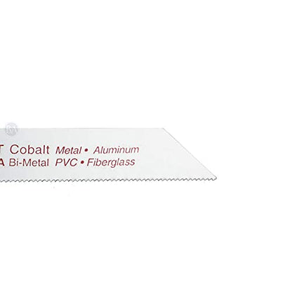Benchmark Abrasives 4" Bi-Metal Reciprocating Cobalt Saw Blades Set, Flexible 18TPI Saw Blades for Pruning Cutting Wood, Metal, Plastic, Rubber, PVC (10 Pack) (18 TPI) - style: 18 TPI