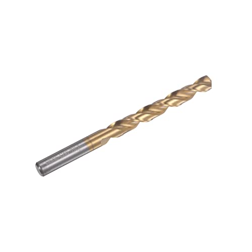 HARFINGTON Twist Drill Bit 10.7mm Titanium Coated (HSS-E) M42 High Speed Steel 8% Cobalt Straight Shank for Stainless Steel Aluminum Alloy Metal - size: 10.7mm