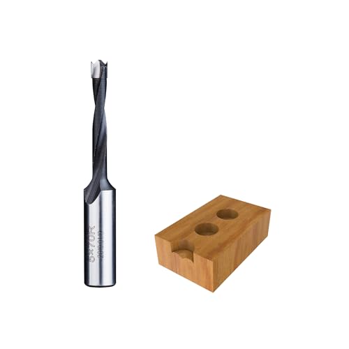 HUHAO 5mm Carbide Tipped Brad Point Boring Bit, Right Hand Dowel Drill Bits - size: 5mm Dia x 70mm Long x 10mm Shank R
