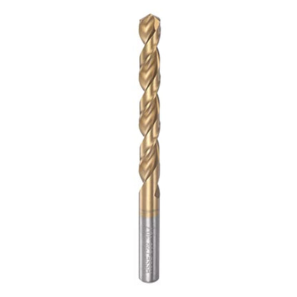 HARFINGTON Twist Drill Bit 10.7mm Titanium Coated (HSS-E) M42 High Speed Steel 8% Cobalt Straight Shank for Stainless Steel Aluminum Alloy Metal - size: 10.7mm