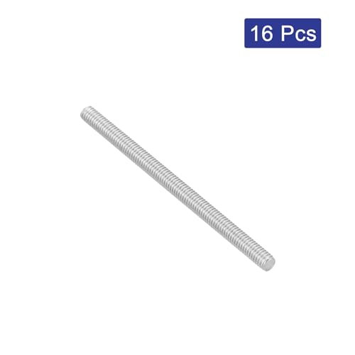 uxcell 16Pcs Fully Threaded Rod, M3 x 45mm 304 Stainless Steel Right Hand Thread Bar Studs M3-0.5 Thread Pitch for Furniture Machinery Assembly - size: M3 x 45mm