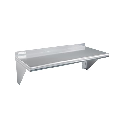 STABLEINK NSF Stainless Steel Wall Shelf 14x30 Inches, Commercial Kitchen - size: 14"x30"