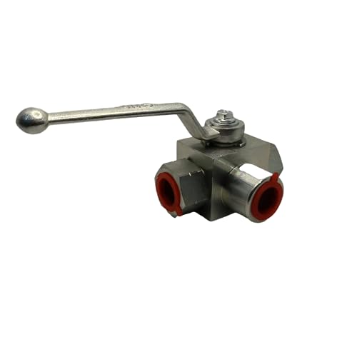 LX Hydraulic High Pressure 3 Way Ball Valve L-Born 1/2'' NPT Hydraulic Valve 7250 PSI (500 bar) Shut-Off KHB3K Hydraulic Ball Valve - size: LX-KBH3K-1/2"NPT