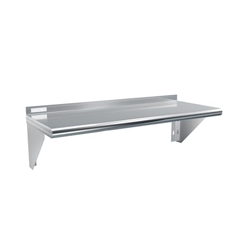 STABLEINK NSF Stainless Steel Wall Shelf 14x36 Inches, Commercial Kitchen - size: 14"x36"