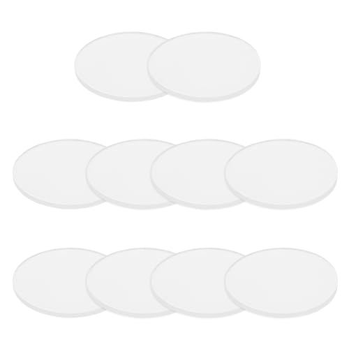 PATIKIL Solid Round Silicone Rubber Sheet, 10 Pcs 28mm OD x 1.5mm Thick Round Silicone Sealing Gasket Pads Bumper Pads for Home Craft Industrial Anti Vibration Slip Gasket, Translucent - size: 28mm x 1.5mm