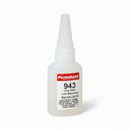 Permabond 943 Low Odor Non-Frosting Cyanoacrylate Adhesive, Clear Thin Wicking Industrial Super Glue, Fast Curing, High Strength Bond for Metal and Plastic (Glue, 1oz) - style: Glue