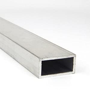 OnlineMetals 6063 Aluminum Rectangular Tubing, Unpolished (Mill) Finish, Extruded, T52 Temper, ASTM B221, AMS-QQ-A 200/9, 1" Height, 4" Width, 0.125" Wall Thickness, 72" Length - size: 4" width| 1" Ht| 0.125" Thk, style: 72" length