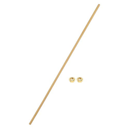 uxcell Brass Fully Threaded Rod, M4x0.7mm Pitch Right Hand Threads Studs with Solid Brass Hex Nuts, 250mm/10 Long Threaded Screw Rods Fasteners for Anchors Bolts Hangers Clamps - size: M4x0.7mmmm250mm