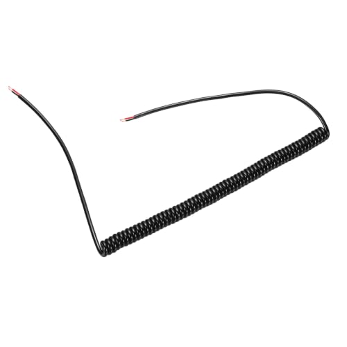 MECCANIXITY 5ft 24AWG Retractable Coiled Coil Cord 300V 105℃ 2 Conductor - size: 5ft x 24AWG, 2 Conductor