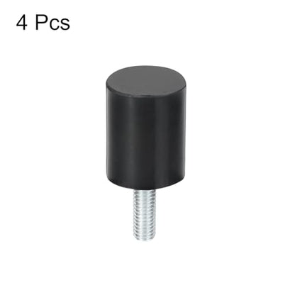uxcell M6 Thread Rubber Mounts, Vibration Isolators, Cylindrical Shock Absorber with Studs 20 x 25mm 4pcs - size: M6x20x25mm