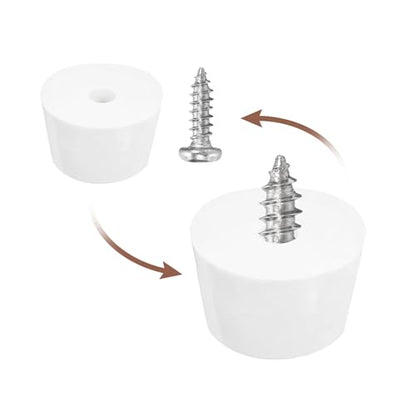 uxcell 8Pcs Rubber Bumper Feet, 0.35" H x0.55 W Round Pads with Stainless Steel Washer and Screws for Furniture, Appliances, Electronics - size: 0.35" H x0.55" W