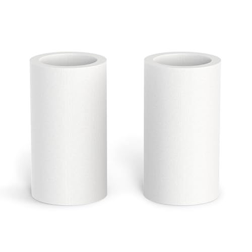 MEANLIN 2PCS 5 Micron White Filter Element Replacement Cartridge Kit, 1.29" x 2.34" Sediment Water Filter for Use Industrial 3 and 4 Stage Filters - color: White