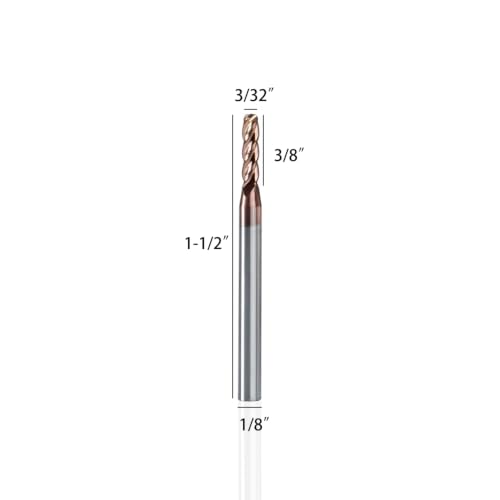 NZ 3/32" 4-Flute Ball Nose End Mill - size: 3/32 inch