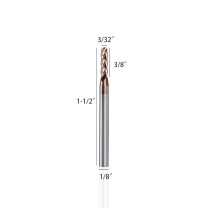 NZ 3/32" 4-Flute Ball Nose End Mill - size: 3/32 inch