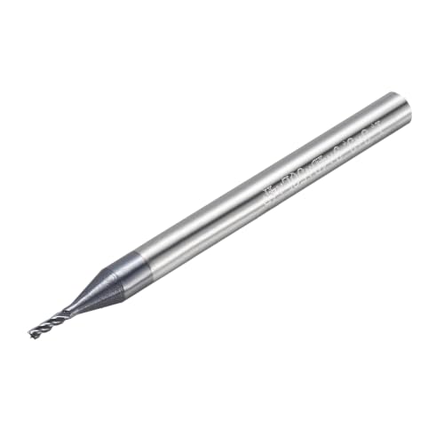 1.3mm Carbide End Mill, 3.9mm Cut L, 50mm L, 4mm Shank, Black - color: Black, size: 1.3mm Dia,3.9mm CL,50mm L,4mm Shank