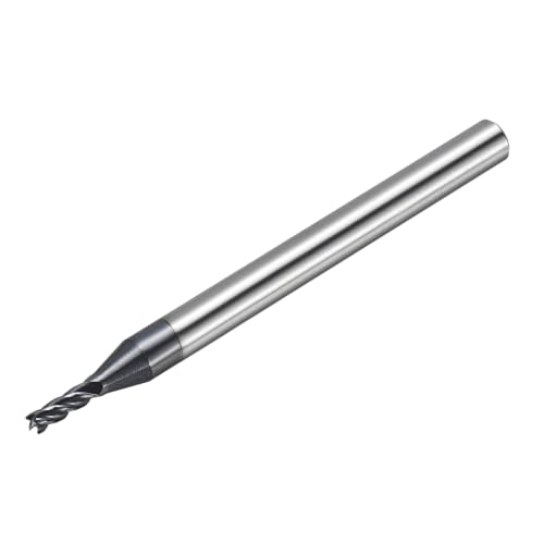 1.9mm Carbide End Mill, 5.7mm Cut L, 50mm L, 4mm Shank, Black - color: Black, size: 1.9mm Dia,5.7mm CL,50mm L,4mm Shank