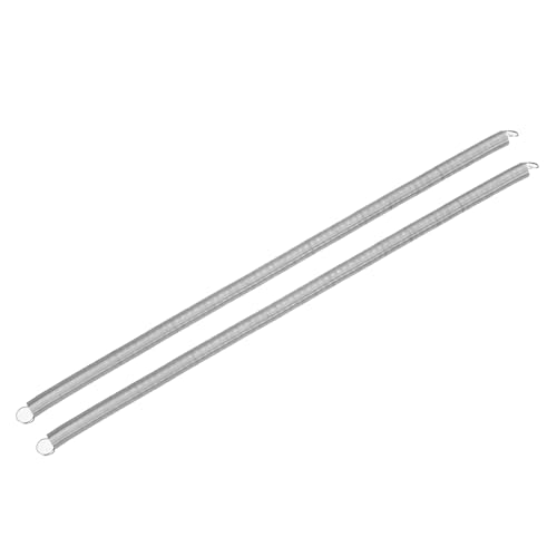 uxcell 2Pcs Extension Springs, 0.5x10x300mm/0.02x0.39x11.81in 304 Stainless Steel Extended Compression Spring Steel Dual Hook Tension Springs for Machinery Construction Home Repairs - size: 0.5x10x300mm