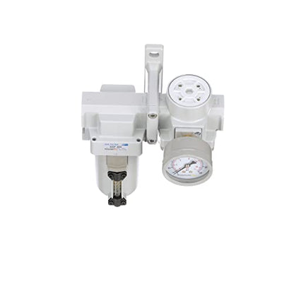 PneumaticPlus SAU420-N04G-MEP Air Filter Regulator Combo, 1/2" NPT - style: Metal Bowl - Manual Drain