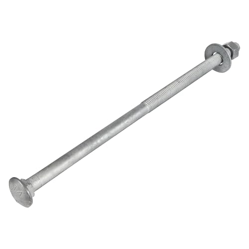 5/8" x 12" (25 pk) Hot Dip Galvanized 307A Carriage Bolt, Washer, Nut Kit by Makers Bolt - size: 5/8" X 12"
