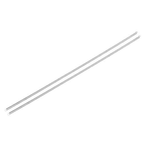 uxcell 2Pcs Extension Springs, 0.3x4x300mm/0.01x0.16x11.81in 304 Stainless Steel Extended Compression Spring Steel Dual Hook Tension Springs for Machinery Construction Home Repairs - size: 0.3x4x300mm