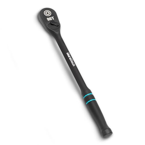 DURATECH Extra Long Handle 1/4-Inch Drive Ratchet, 90-Tooth Ratchet Wrench - size: 1/4" with 8" handle