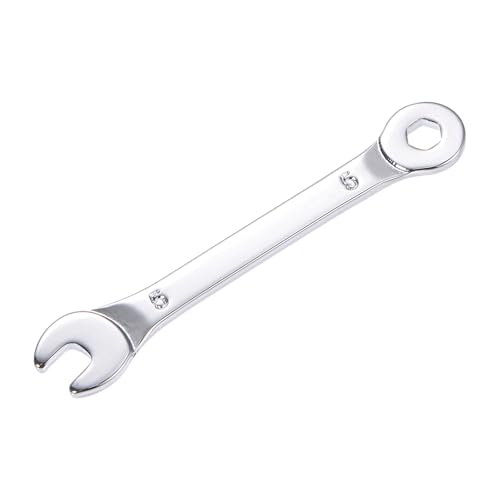 uxcell Thin Combination Wrench with Offset 6-Point End and Angled Open End, Metric Mirror-Chrome Plated High Carbon Steel, for Household Repairs, 5mm - size: 5mm