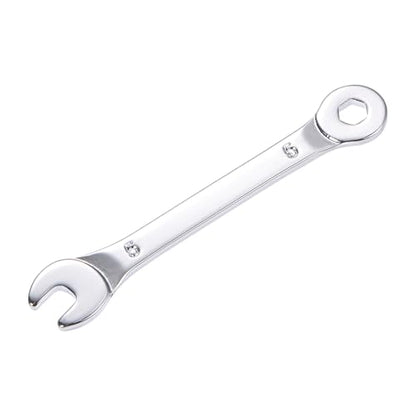 uxcell Thin Combination Wrench with Offset 6-Point End and Angled Open End, Metric Mirror-Chrome Plated High Carbon Steel, for Household Repairs, 5mm - size: 5mm