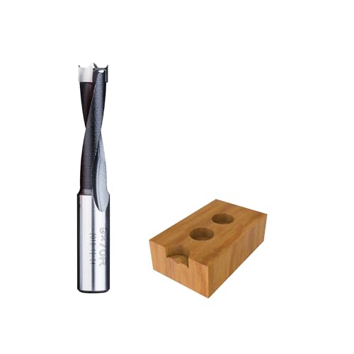 HUHAO 9mm Carbide Tipped Brad Point Boring Bit, Right Hand Dowel Drill Bits - size: 9mm Dia x 70mm Long x 10mm Shank R