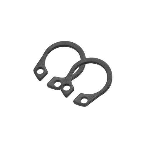 uxcell 50 Pcs External Retaining Rings, 11mm 65Mn Carbon Steel External Circlip Snap Rings Round Wire Snap Rings for Valves Electrical Appliances, Black - color: Black, size: 11mm
