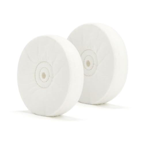 SCOTTCHEN Polishing Wheel 6" x 1/2" Arbor Soft Flannel 30plys for Bench Grinder - 2 Pack - color: Soft 2pcs, size: 6 inch