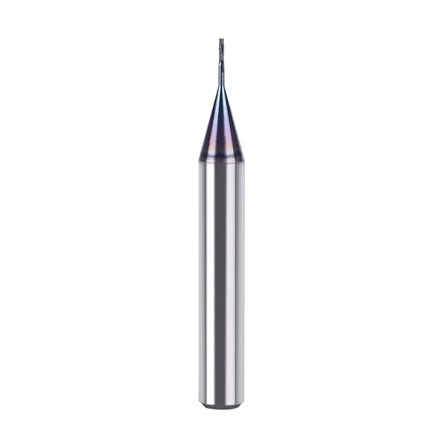 SpeTool 1/32 Inch Cutting Diamter Upcut Spiral Router Bit 1/4 Inch Shank with TAC Coated Carbide CNC Router Bit End Mill Woodworking Slot Carving Engraving Tool - size: 1/32" Dia - 1/8" CL -1/4" Shank, style: UP CUT
